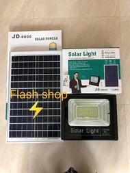 ของแท้100% ไฟโซล่าเซลล์ สปอตไลท์ Solar LED รุ่น JD-8800 100W แสงสีเหลืองวอร์มไวท์ (รับประกัน 1 ปี)