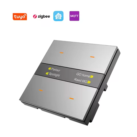 M8-pro Smart Zigbee Switch Tuya Home Assistanat MQTT 4 Gang Electric Wall Light Switches Panel for H