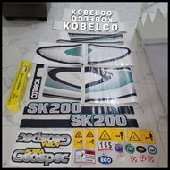 Stiker Alat Berat Excavator Kobelco Sk 200-8 Sticker Kobelco Sk 200-8