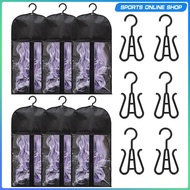[Beauty] 6 Pieces Wig Storage Bags,Sturdy,Lightweight,Hair Extension Storage Wig