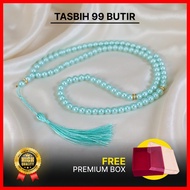 Wearmoura Pearl Prayer Beads Lightbiru Elegant Pearl Prayer Beads/ Complete Prayer Beads/ 99 Beads