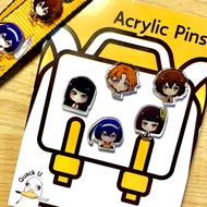 [2cm] Bungo Stray Dogs Acrylic Pin Badge | BSD Chibi Anime Brooch Pins for Ita Bags and ID laces
