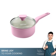 Numan - Emma Series Sauce Pan 16cm with lid Y3 001 PI - 16 cm Milk Pan with Glass lid