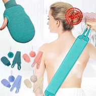 Three-set Bath Towel Bath Towel Strong Mud Rub Gloves Household Double-sided Back Rub Back I5d4