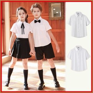 Fashion White Blouse for Kids Girl Boy 1-14 Year Old Legit Unisex White Shirt  Cotton Kids Poloshirt