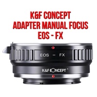 K&F Concept KNF Lens Adapter | EOS - FX | EOS EF EFS Lenses to Body Camera Fuji Film FX Mount Mirror