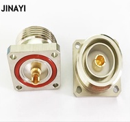 2pcs Connector 7/16 Din L29 Female 4-Hole 32mm Flange Solder O-Ring Panel Mount Adapter Connector