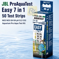 JBL ProAquaTest Easy 7 in 1 50 Test Strips NO2 NO3 GH KH pH CL2 CO2 Aquarium Pro Aqua Test Kit