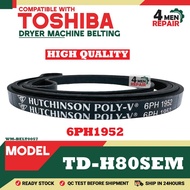 TD-H80SEM 6PH1952 COMPATIBLE WITH TOSHIBA DRYER MACHINE BELTING BELT DRYER RUBBER TDH80SEM TD H80SEM