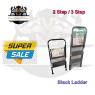 STOOL STEP LADDER/ BLACK HEAVY DUTY LADDER/ 2 STEP OR 3 STEP