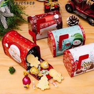 MIOSHOP Mailbox Cookie Box, Metal Money Bank Christmas Candy Box, Cute Mailbox Shaped Biscuit Candies Chocolates Large Capacity Xmas Tin Box Christmas