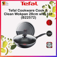 Tefal Cookware Cook & Clean Wokpan 28cm with Lid (B22572) B2257295