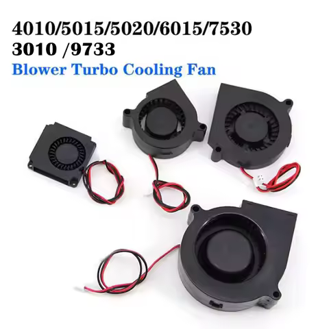 3010 4020 4010 5015 6015 7530 9733 Blower Turbo Cooling Fan Brushless DC 5V 12V 24V 4cm 5cm 6cm 7cm