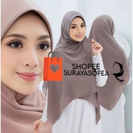 [ Tidak Berdagu] Bidang 60 Tudung Bawal Labuh Chiffon Instant Awning Scuba/Tudung Bawal Instant Labu