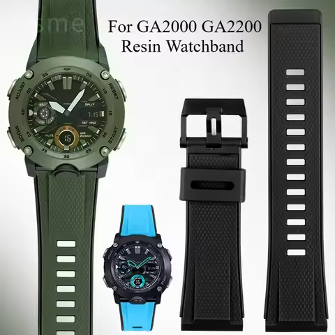 For Casio G-SHOCK Series Watch Strap GA2000 Ga2200 Resin Silicone Watchband for Men Waterproof Sweat