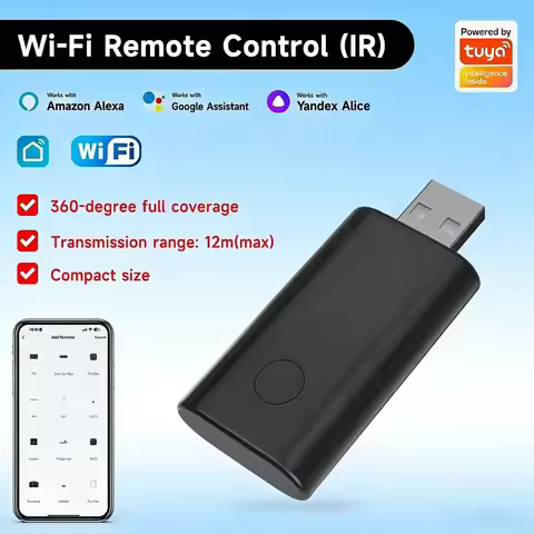 360° Full Coverage WiFi IR Remote Control 12m Max Transmission USB IR Blaster Tuya Smart Life Adapte