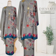 DMIMI Baju Kurung Moden DHAYATI | Printed Moden Labuh | Material High Quality Dobby Silk | Small Siz