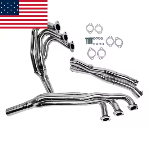 AP03 Stainless Exhaust Manifold Headers for BMW E30 2.5L 2.7L L6 1986 1987 1988 1989 1990 1991