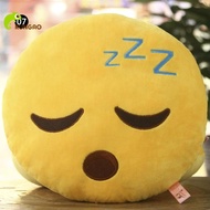 RUNGAO 30CM Soft Emoji Yellow Round Cushion Emoticon Stuffed Plush Toy Smiley Pillow