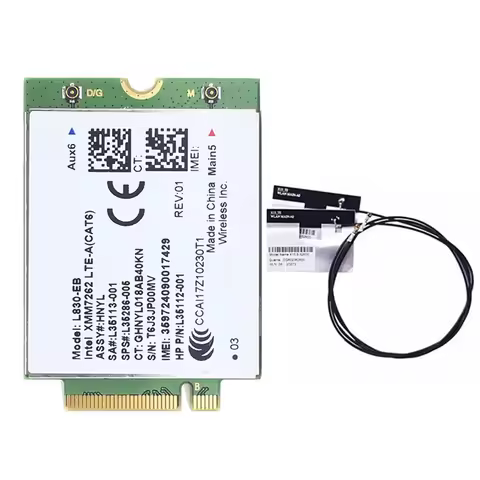 ABQR L830- WIFI Card+2XAntenna 4G LTE L830 L35286-005 LTE Module Cat6 300Mbps for 640 650 G5 840 846