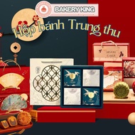 Moon cake box containing 2-4 cakes (50-250g) for giving and giving high-end gifts with many patterns