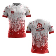 80th Indonesian Independence Day Jersey August 17th Shirt/ Latest 3D Fullprint August Committee T-Sh