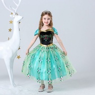 Princess Frozen Anna Elsa Frozen Costume Dress Cosplay Kids