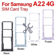 SIM Card Tray For Samsung A22 4G A225 A225F Mobile Phone SIM Card Tray Holder Slot Replacement