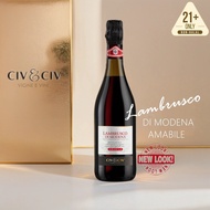 CIV & CIV Lambrusco Di Modena DOC Amabile (Semi Sweet Sparkling Red Wine) 750ml