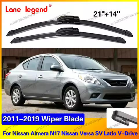 For Nissan Almera N17 Nissan Versa SV Latio V-Drive 2011 - 2019 Front Windshield Wiper Blades 2pcs W