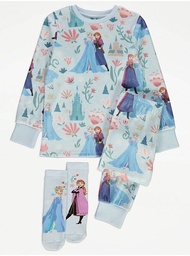 英國直送 Disney Frozen 魔雪奇緣睡衣套裝 連襪