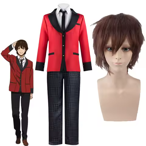 Anime Suzui Ryota Cosplay Costume Compulsive Gambler School Uniforms Ryota Wigs Halloween Man Party 