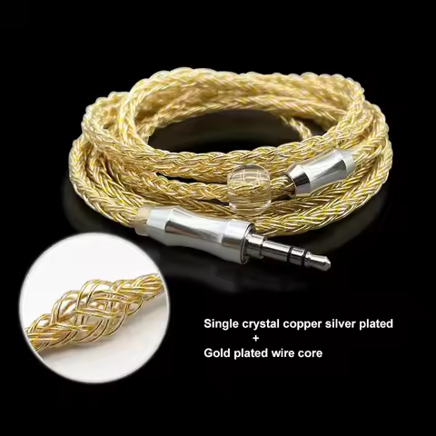 16-core Gold-plated silver-plated earphone cable oxygen-free copper cable mmcx/0.78/2pin earphone ca