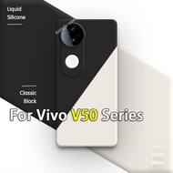 Liquid Silicone Casing For Vivo V50 V40 V30 Pro E VivoV50 V50Pro V 50 5G Square Phone Case Slim Coup