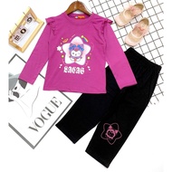 MONKEY KIDS SET GIRL LONG SLEEVE / BAJU JALAN BUDAK PEREMPUAN/BAJU MONKEY KIDS / BAJU VIETNAM/BAJU K