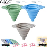 BACKSTR Silicone Funnel, Wide Mouth Multi-Purpose Kitchen Funnel Set, Upgrade Foldable Collapsible F