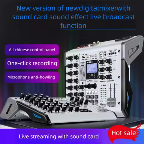 Sound card live mixer Mobile phone Computer Home Karaoke recording Bluetooth reverb effect Professio