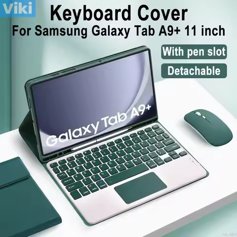 Cases For Samsung Galaxy Tab A9 Plus 11 Inch Case, Detachable Keyboard Case for Samsung Tab A9+ SM-X