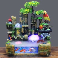 Water Flow Decoration Fish Tank Rockery Fountain Circulating Water Lucky Feng Shui Wheel Living Room Office Decoration Opening Gift