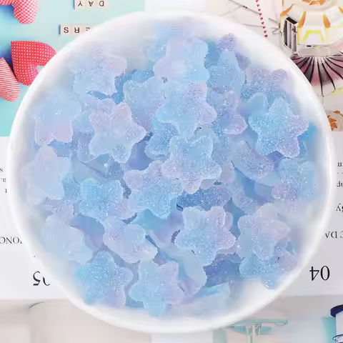 15pcs Slime Charms Soft Candy Resin Star Additives Supplies DIY Kit Filler Decor For Fluffy Clear Cl