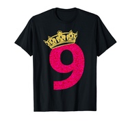 9th Birthday Crown For Girls | Princess 9 Year Old T-Shirt