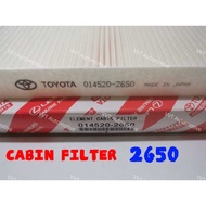 SARAWAK 014520-2650 CURVE TOYOTA AIRCOND CABIN AIR HILUX VIGO KUN25,FORTUNER,HIACE KDH200,INNOVA