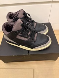 Nike Air Jordan 3 Aj3 Retro OG SP AMM A Ma Maniere While You Were Sleeping Black Size US 8.5 UK 7.5 
