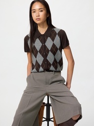 Áo Polo Cardigan Len Pha Merino