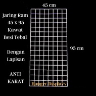 GRID WALL JARING RAM KAWAT BESI DINDING 95x45 CM / GANTUNGAN ACCESORIES DAN MASKER | Kawat Ram 95 x