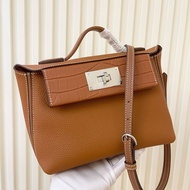 2424 Handbag Messenger Bag Genuine Leather Bag Female Bag Shoulder Bag Side Bag High-End Feeling