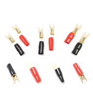 4GA Speaker Wire Connectors, Terminal Spade Adapter, Copper Terminals