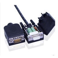 DB9 Serial Port Head DB9 Solder-Free Head Plug 9-Pin Adapter Wire Terminal RS232 Connector 485 Male 