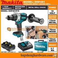 Makita DHP481 Battery Cordless Impact Drill Hammer Drill 18 Volts Brushless Motor DHP481Z DHP481RFE DHP481RME DHP481RTE