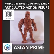 MUSCULAR TUNG TUNG TUNG SAHUR ARTICULATED ACTION FIGURE 3D Print Toy Toys Viral Articulation Articul
